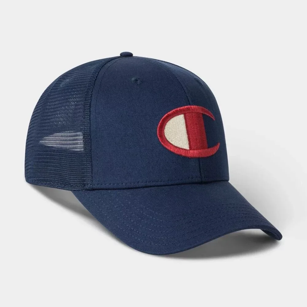 NEW Champion Adult Logan Twill Trucker Hat - Navy